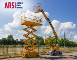 boom lift and man lift, ARS logo in corner